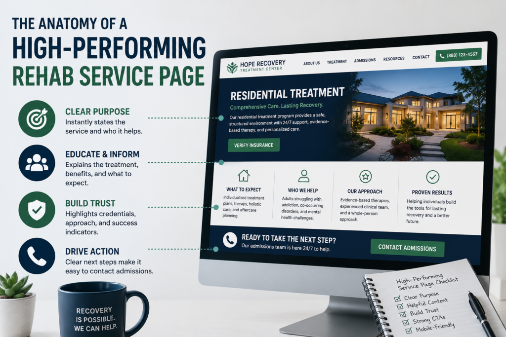 The Anatomy of a High-Performing Rehab Service Page